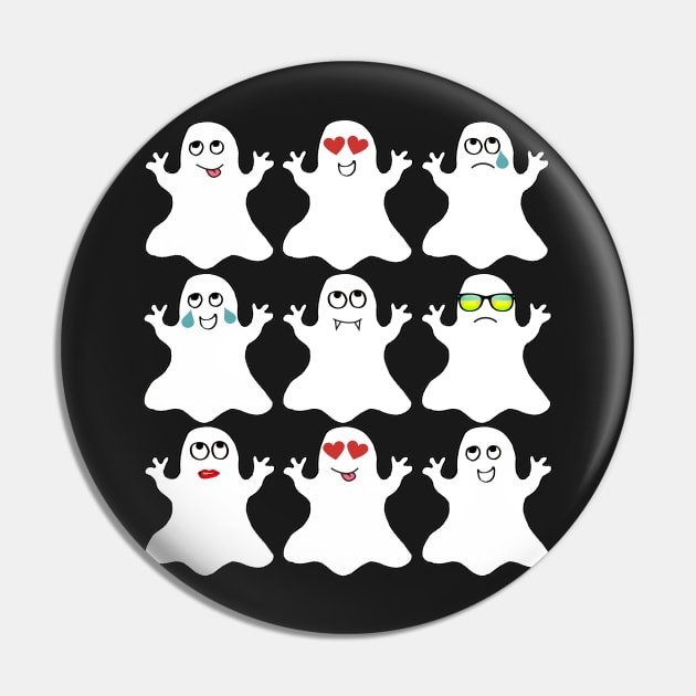 Ghost Shirt - Ghost Emoji Shirt - Halloween Ghost Shirt Pin by stacyc64