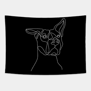 Rottweiler dog one line Tapestry