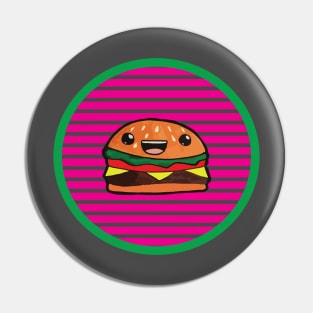 Cartoon Burger Summer Fun Pin