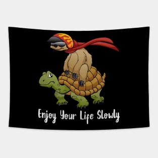 Enjoy Your Life Slowly with A Sloth Tapestry