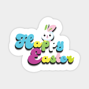 Happy Easter Day Cute Bunny Magnet