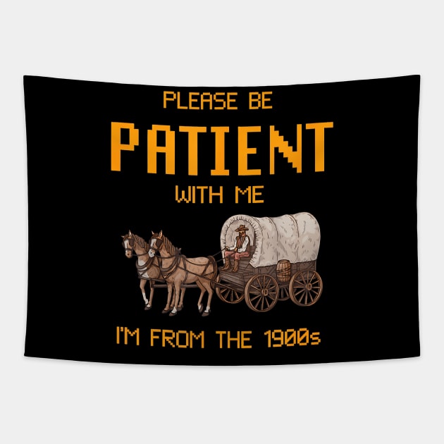 Please Be Patient With Me I'M From The 1900S Tapestry by sindanke