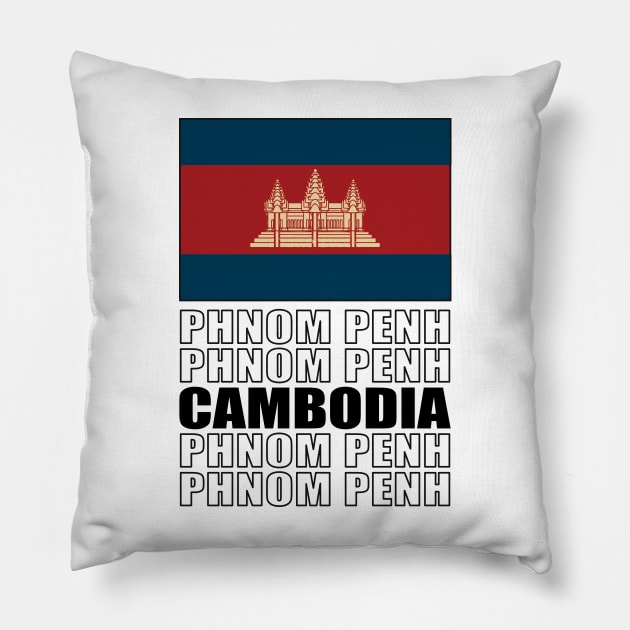 Flag of Cambodia Pillow by KewaleeTee