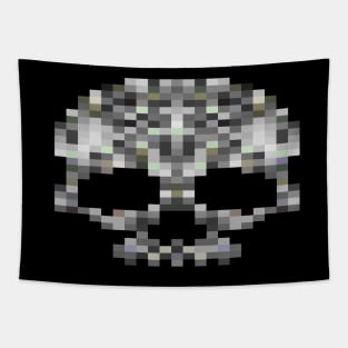 Pixel skull Tapestry