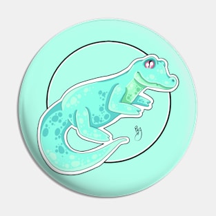 Blue Crocodile Pin