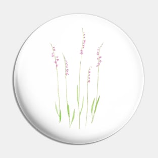 little purple wildflowers  watercolor painting Pin