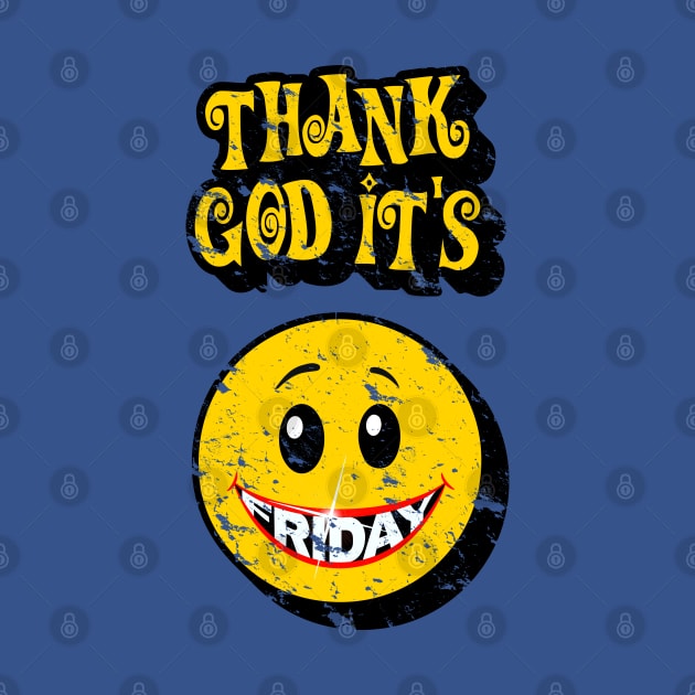 Thank God It's Friday Distressed by CreativeWear