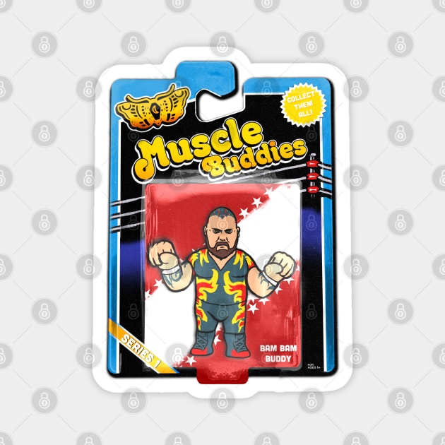 Muscle Buddies - Bam Bam Buddy! Magnet by Carl Salmon Man