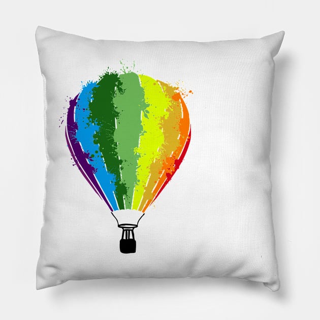 colorful balloon Pillow by puglove