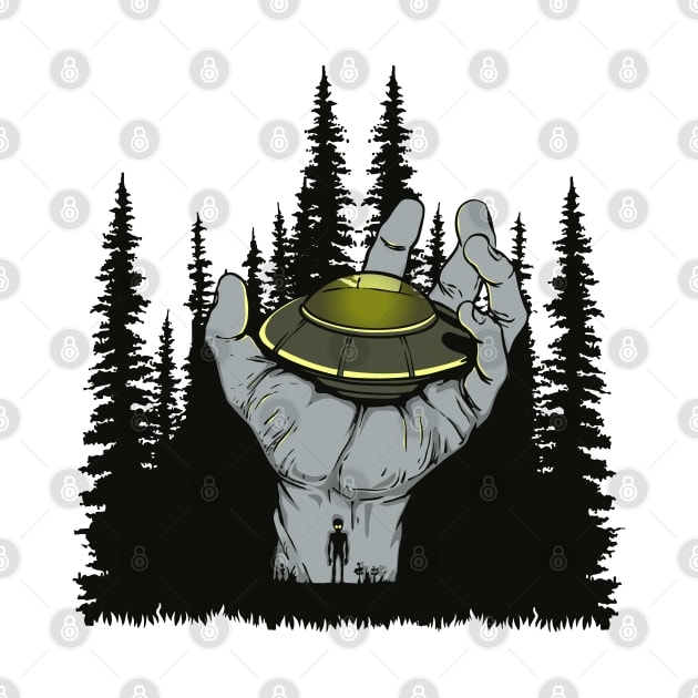 UFO Landing Hand by Mako Design 