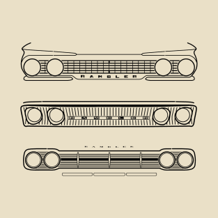 AMC Rambler Classic collector car evolution 1961-1966 black T-Shirt