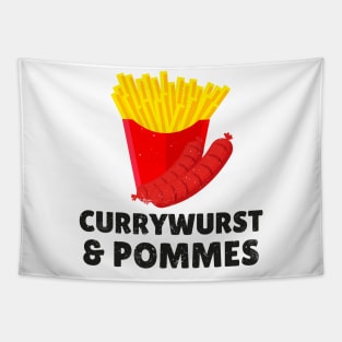 Currywurst & Pommes Bratwurst Fastfood Tapestry