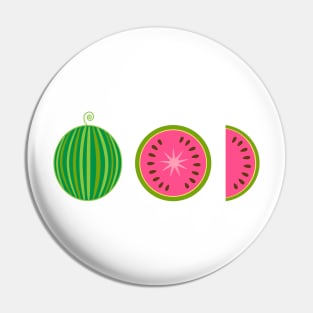 Fresh and juicy watermelon and slices Pin