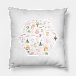 Camping in the Forest Pillow