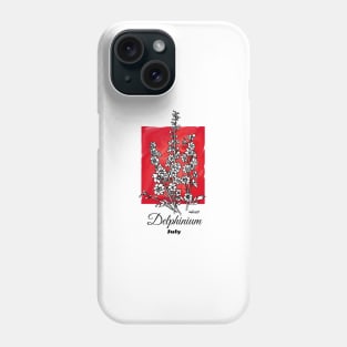 July birth flower - delphinium Phone Case