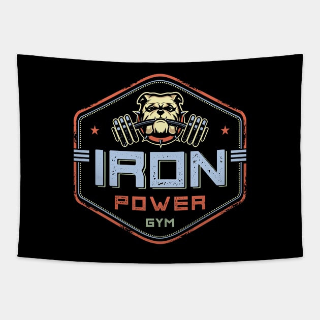 Bulldogs Iron Power Gym Tapestry by michony