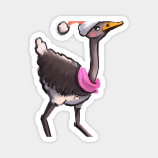 Cute Ostrich Drawing Magnet