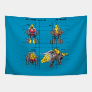 SLAG DINOBOT TRICERATOPS G1 PATENT Tapestry