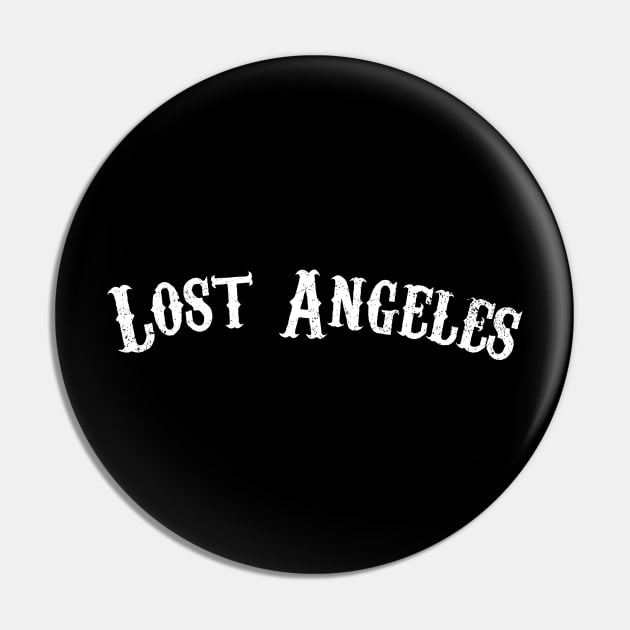 Los Angeles - Old english design - white letters Pin by verde