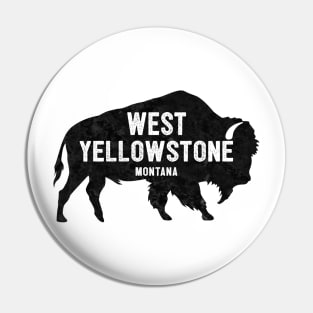 West Yellowstone Montana American Bison Buffalo National Park Pin