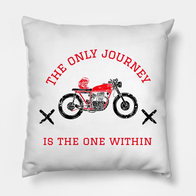 The Only Journey Is The One Within Pillow by Inspire & Motivate