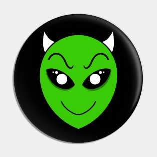 Evil Alien Emoji Pin