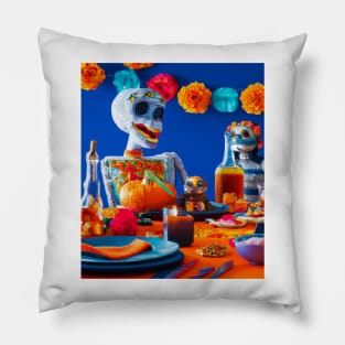 Day of the Dead Altar Marigolds Pillow