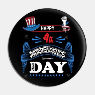 Happy 4th of July Independence Day Pin