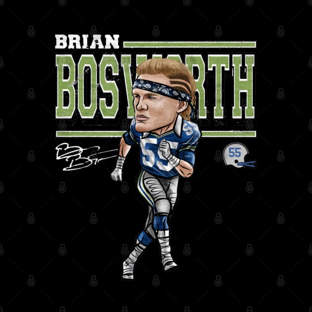 Brian Bosworth Seattle Cartoon by Buya_Hamkac