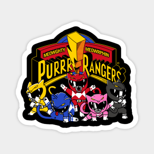 Mighty Morphin Purr Rangers Magnet