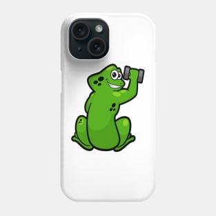 Frog at Bodybuilding with Dumbbell Phone Case