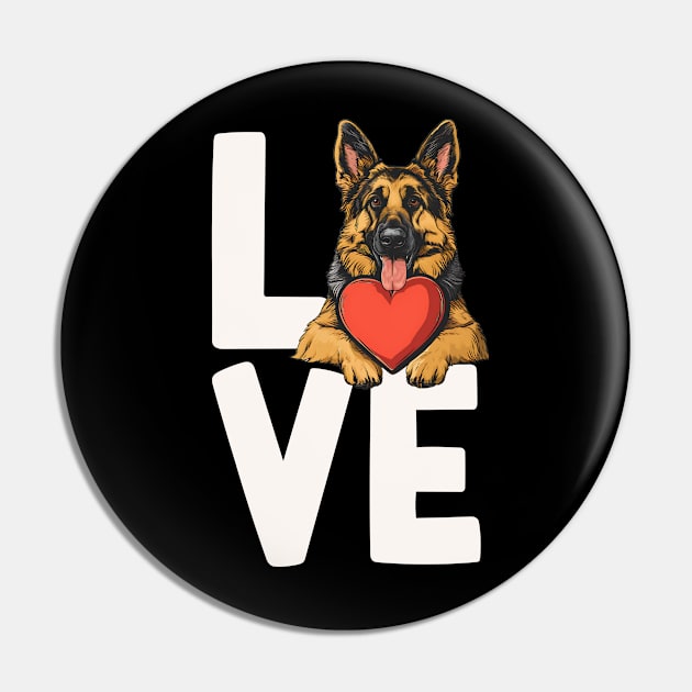 German Shepherd Love Pin by The Jumping Cart