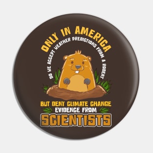 Groundhog Day Climate Change Pin