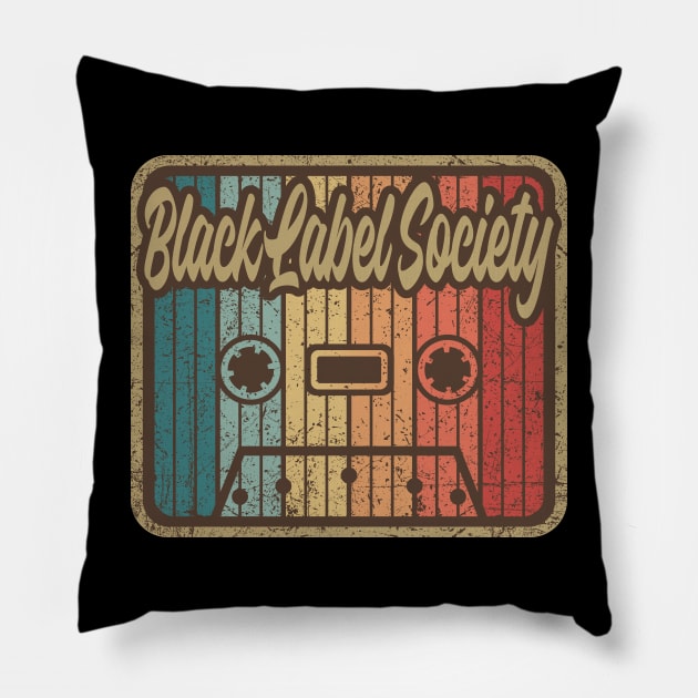 Black Label Society Vintage Cassette Pillow by penciltimes