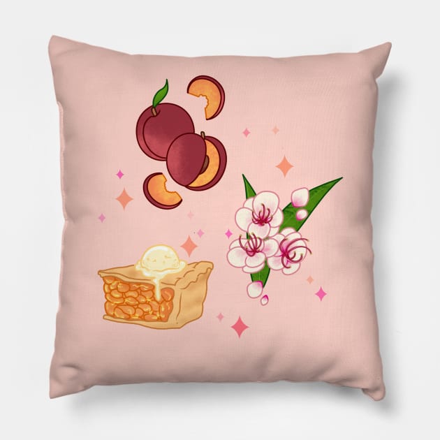 Peach Candy Pillow by Pink Brownie