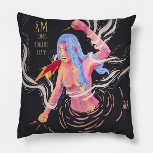 8 of March Feminist illustration Pillow