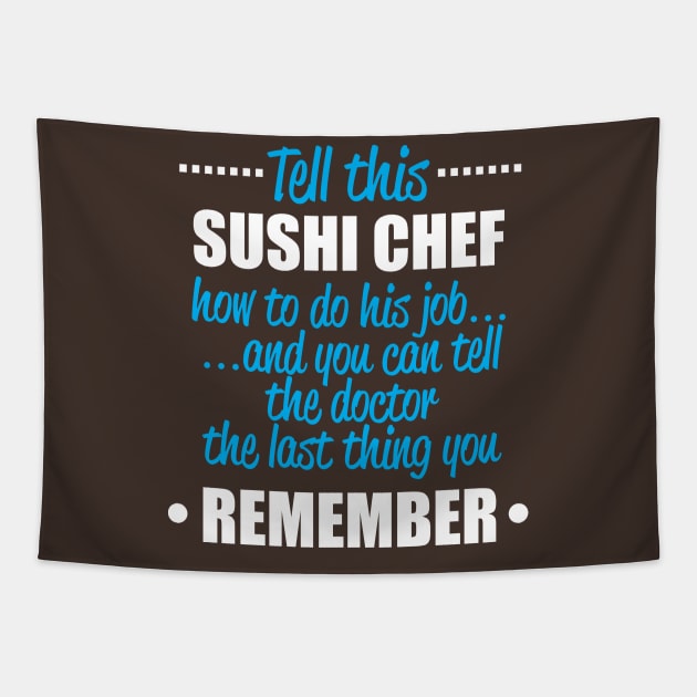 Sushi Chef Tapestry by Amazingcreation