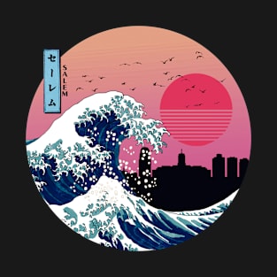 Salem Kanagawa Wave Retro T-Shirt