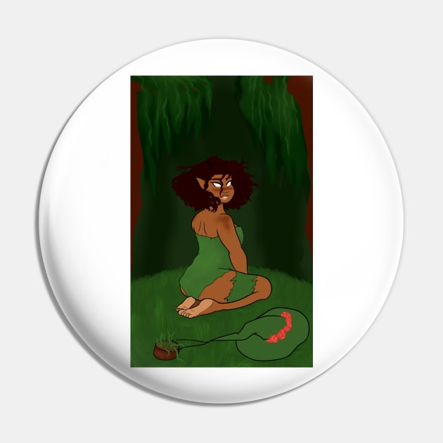 Forest Spirit Witch Pin by tonguetiedartist