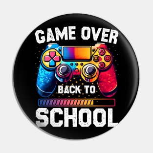 Game Over Back To School Pin