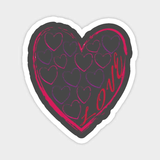 Hearts with Love Magnet by tshirts88