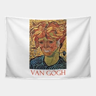 Young Man with Cornflower by Vincent van Gogh Tapestry