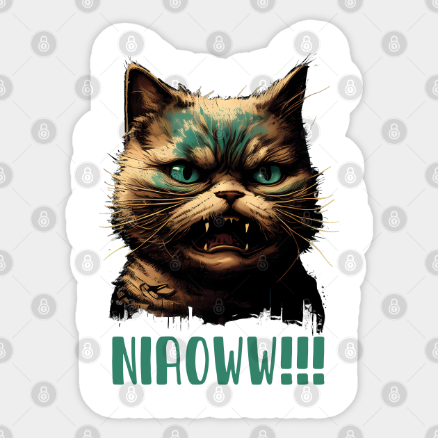 poorly made cat memes Poorly Made Cat Memes Sticker TeePublic