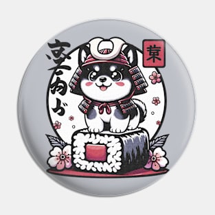 Kawaii Cute Animal Puppy Dog On Sushi Japanese Pin