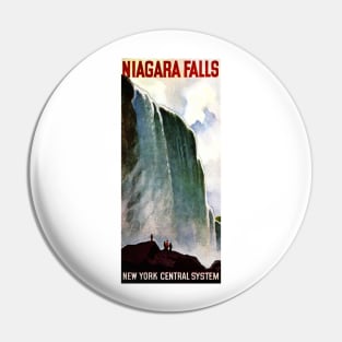 NIAGARA FALLS America Waterfall Advertisement Vintage Tourism Pin