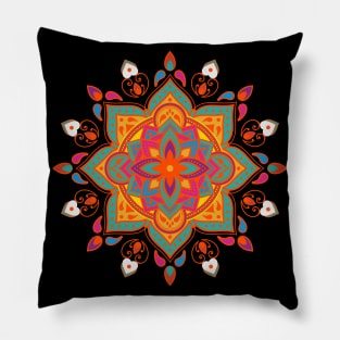 colorful mandala Pillow