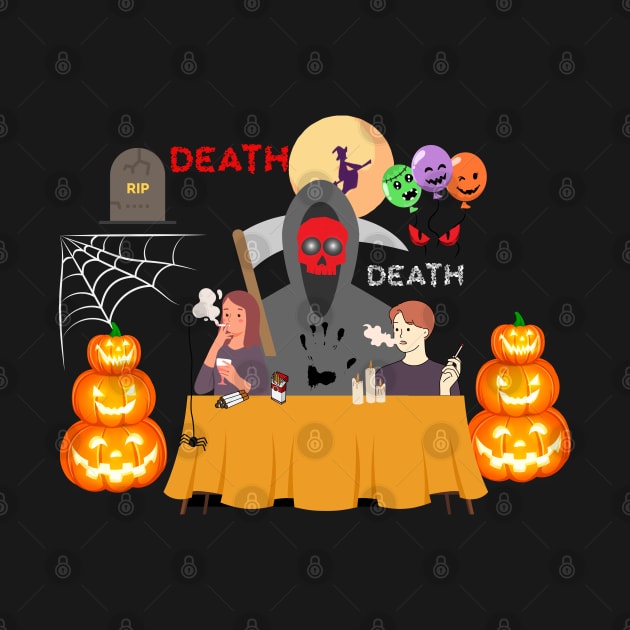 halloween death by crearty art