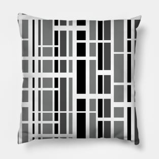 monochrome rectangural pattern Pillow