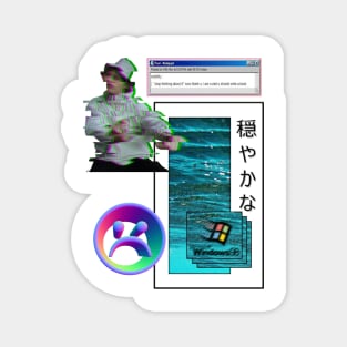 Yung lean Vaporwave aesthetics Magnet