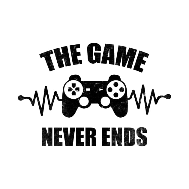 game never ends heartbeat controller gamer quote gaming by jodotodesign